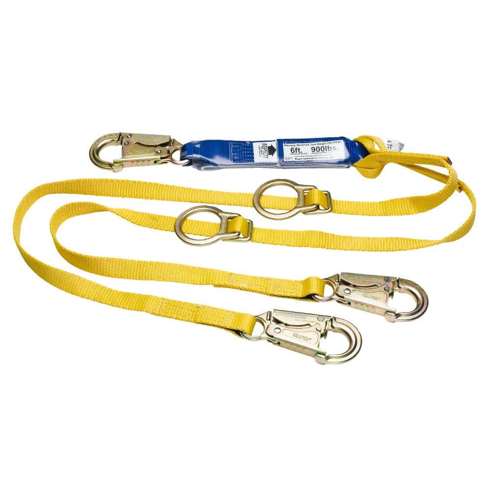 6 Ft Werner Decoil Tie-Back Twinleg Lanyard