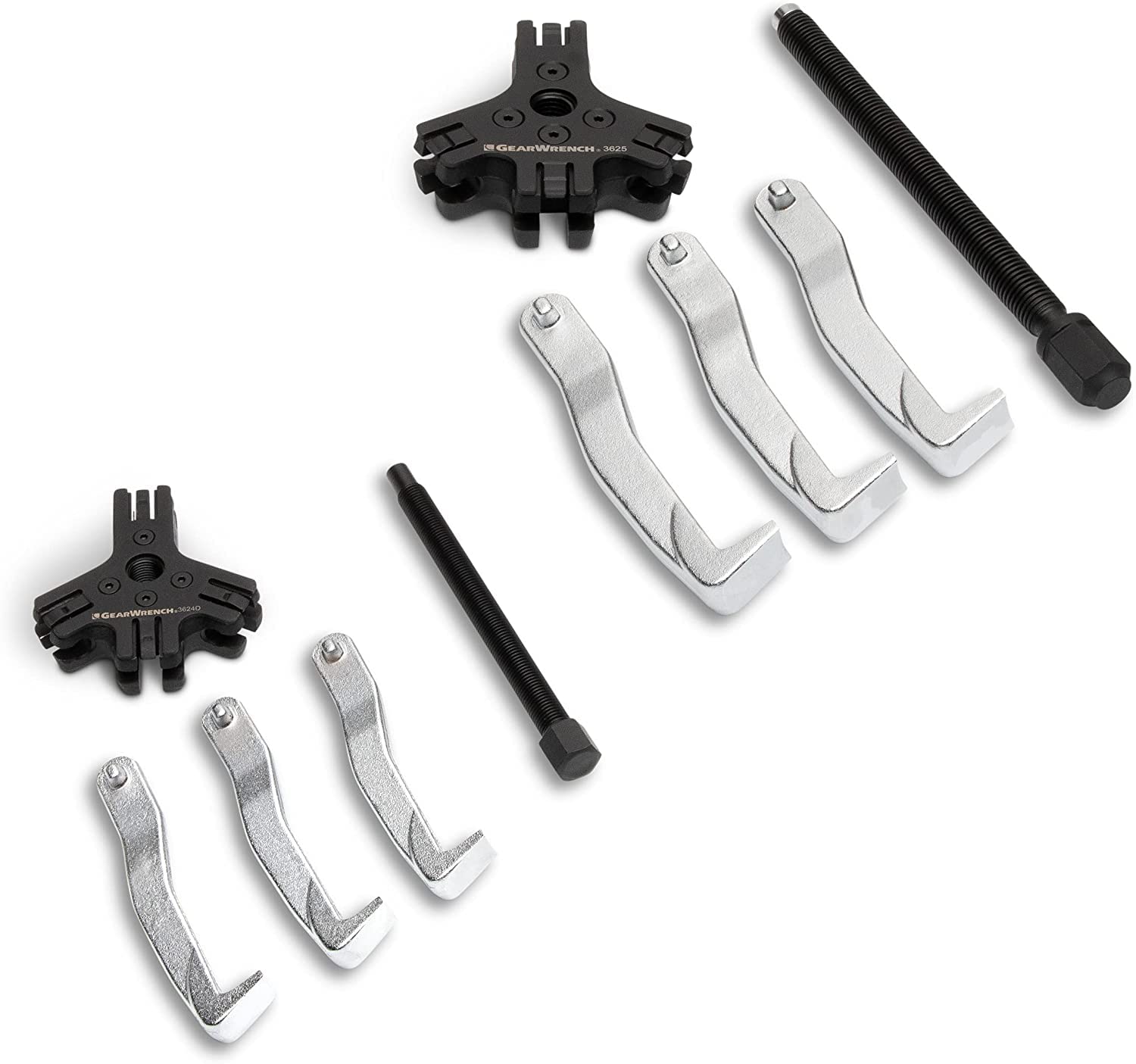 2 or 3 Jaw GEARWRENCH Internal/External Ratcheting Puller Set, 2 and 5 Ton - 3627