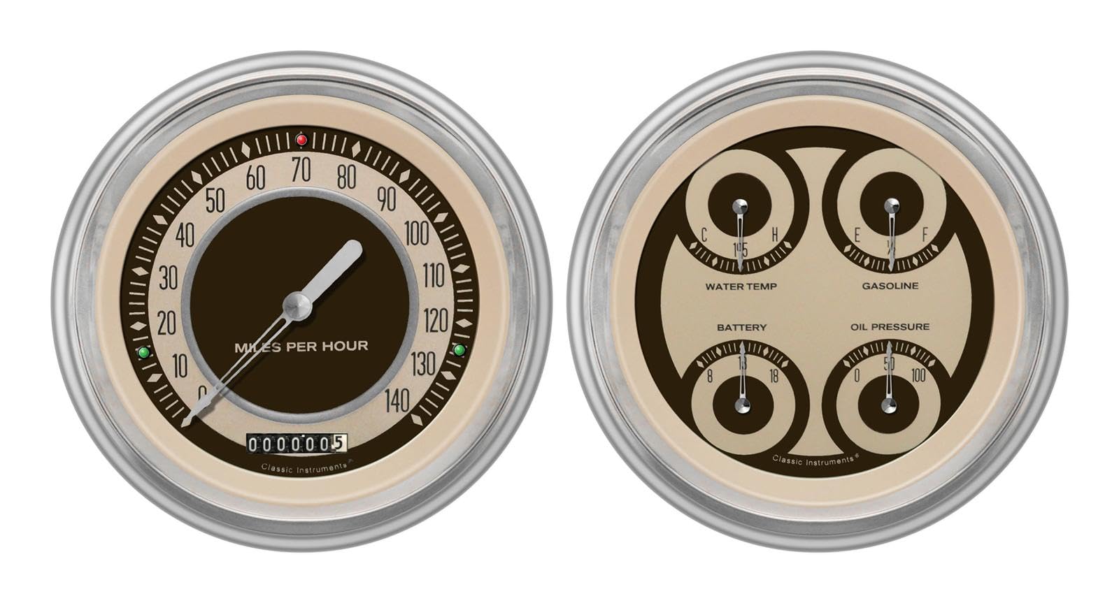 Nostalgia VT Gauge Package Classic Instruments CH51NT52