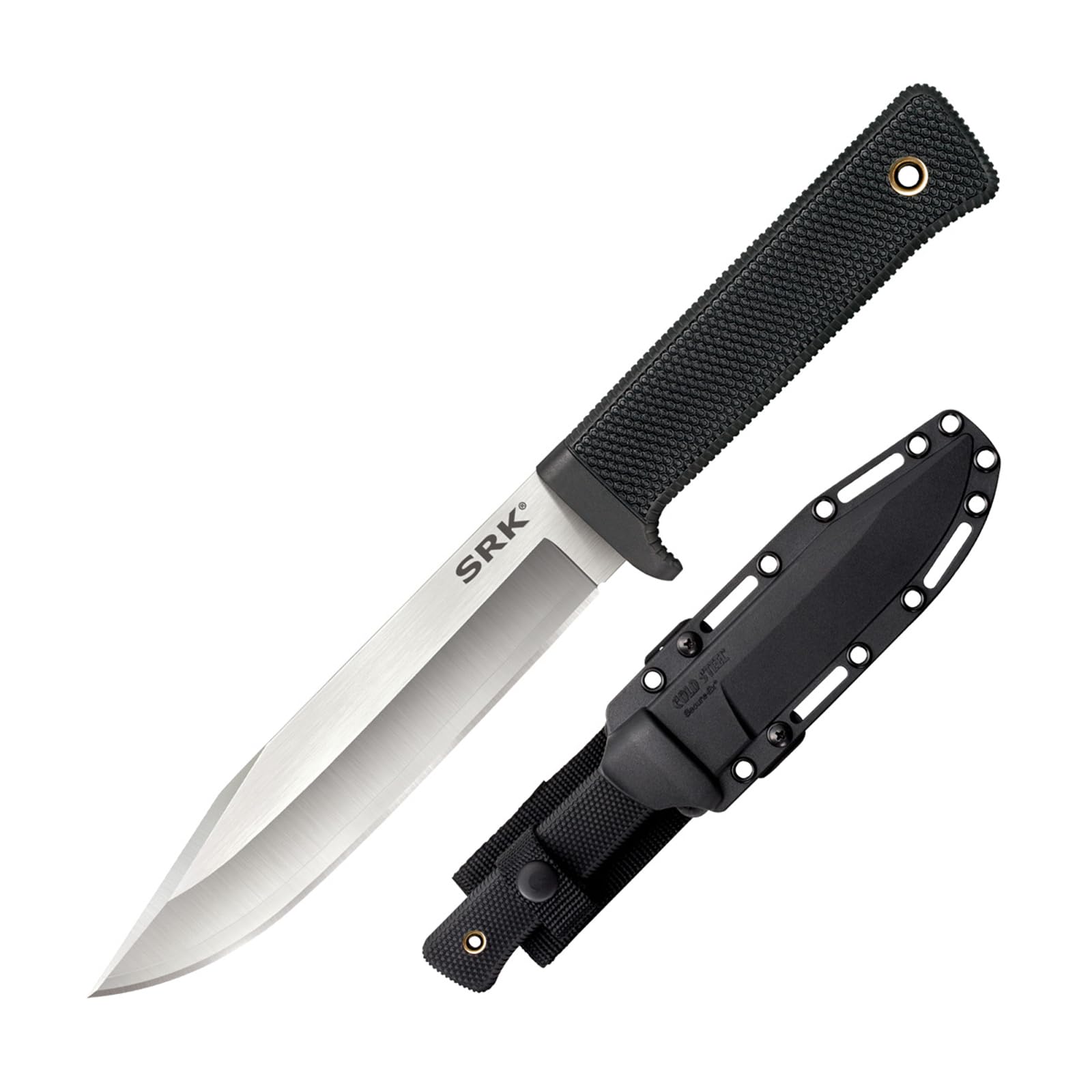 6" COLD STEEL SRK VG-10 San Mai Clip Point Razor-Sharp Blade 4.75" Kray-Ex Handle Tactical Fixed Blade Knife w/Secure-Ex Sheath
