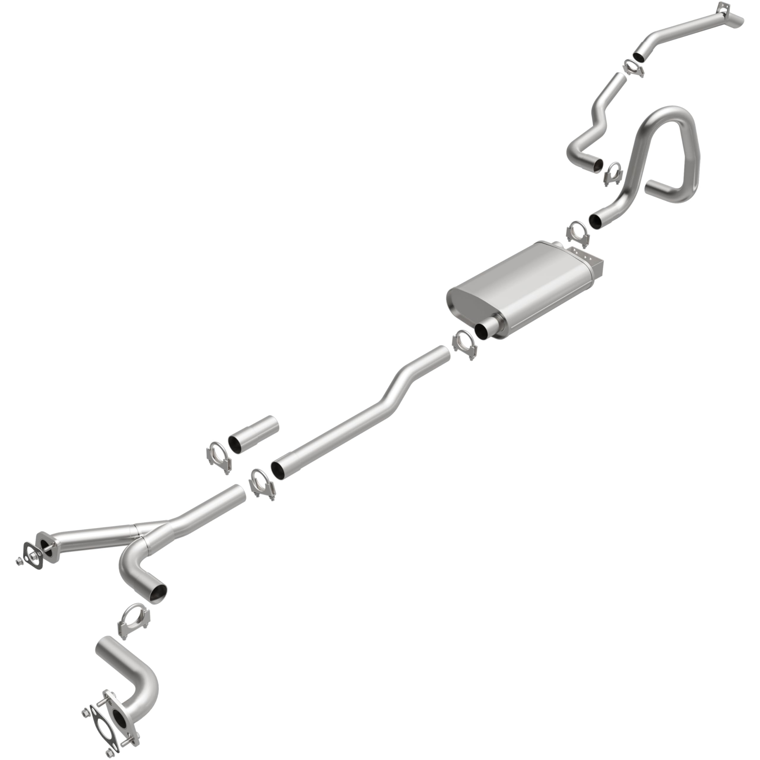 Replacement BRExhaust Exhaust System Kit 106-0731: Compatible with 1987-1988 Ford LTD Crown Victoria, 1981-1988 Lincoln Town Car 5.0L/5.8L