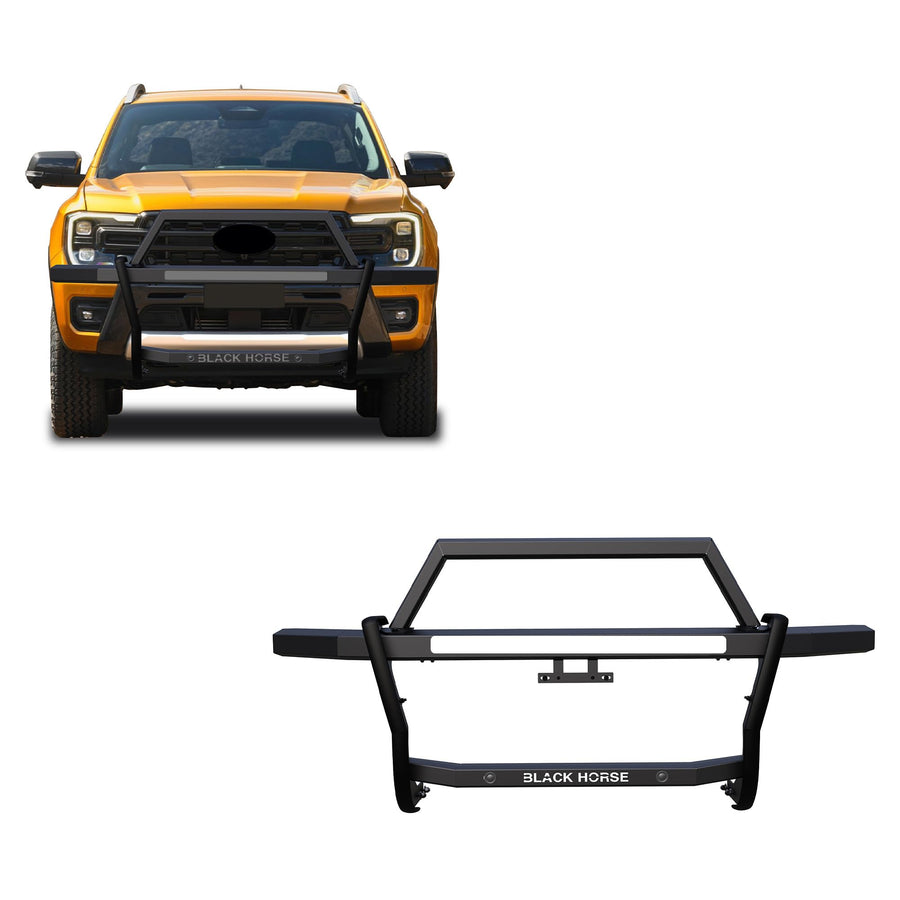 Rambler Black Horse Grille Guard Modular Black Compatible with 2019-2023 Ford Ranger-RAGF10