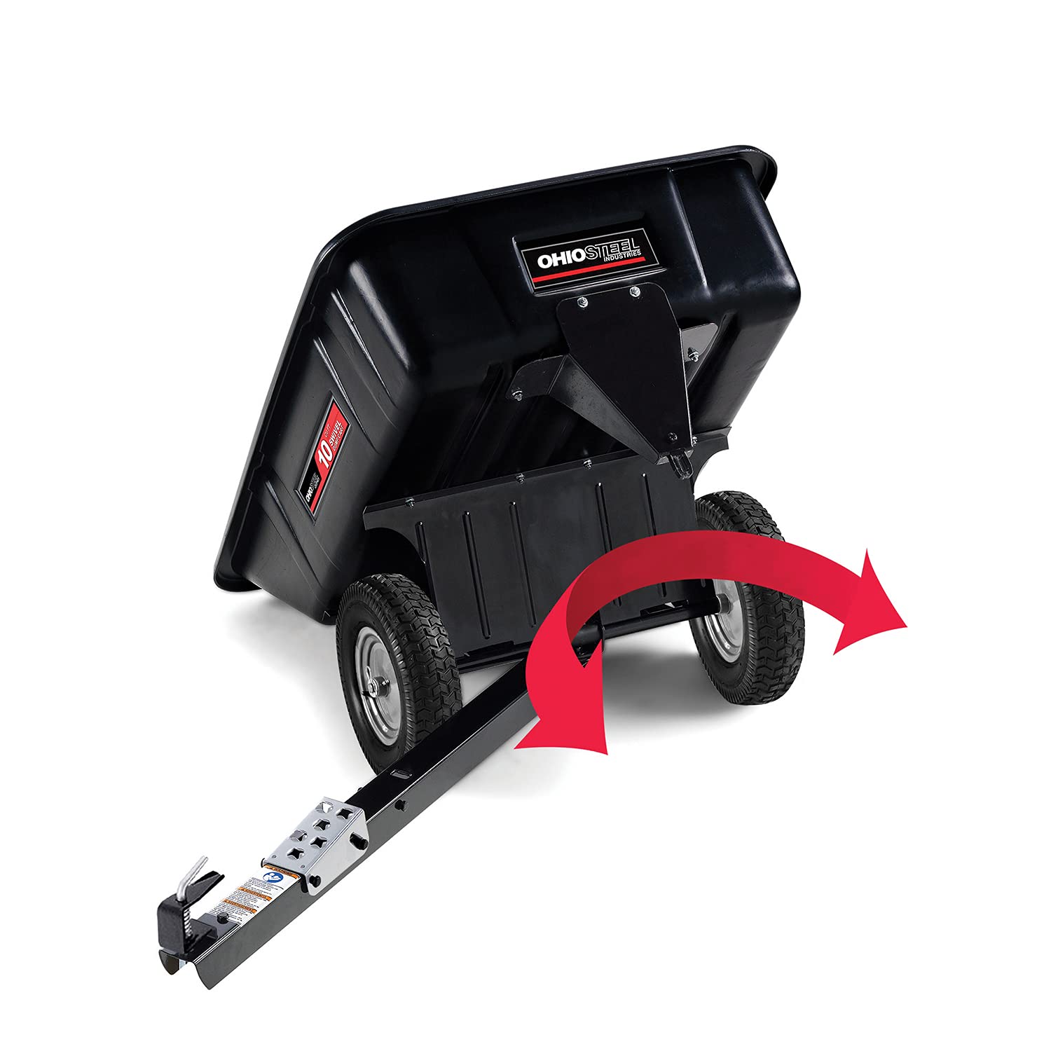 Poly Swivel Dump Cart Ohio Steel 3040P-SD, 10 cu.ft., 600 lb Load Capacity