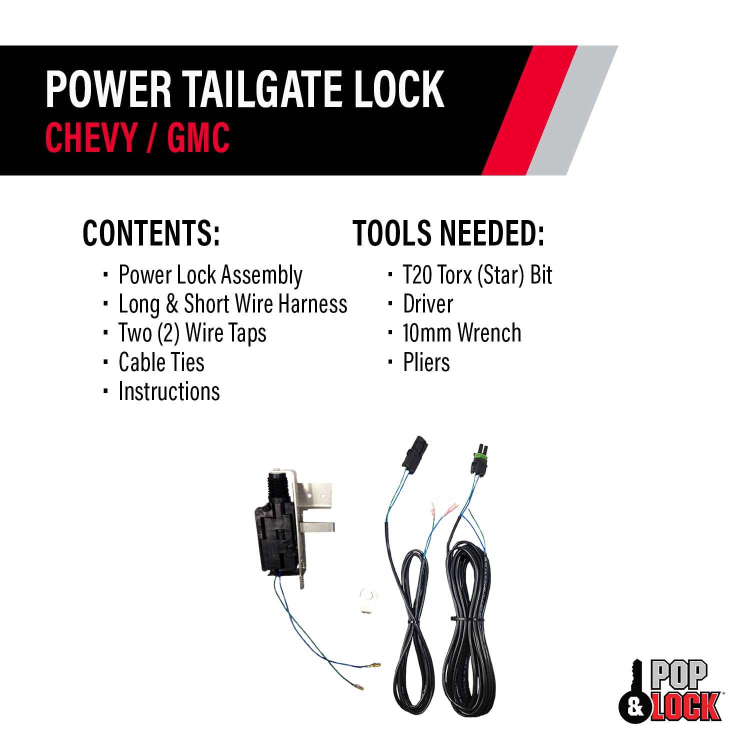 Power Tailgate Lock – Pop & Lock for Chevrolet Silverado 1500, GMC Sierra 1500 & 2500 (PL8140)