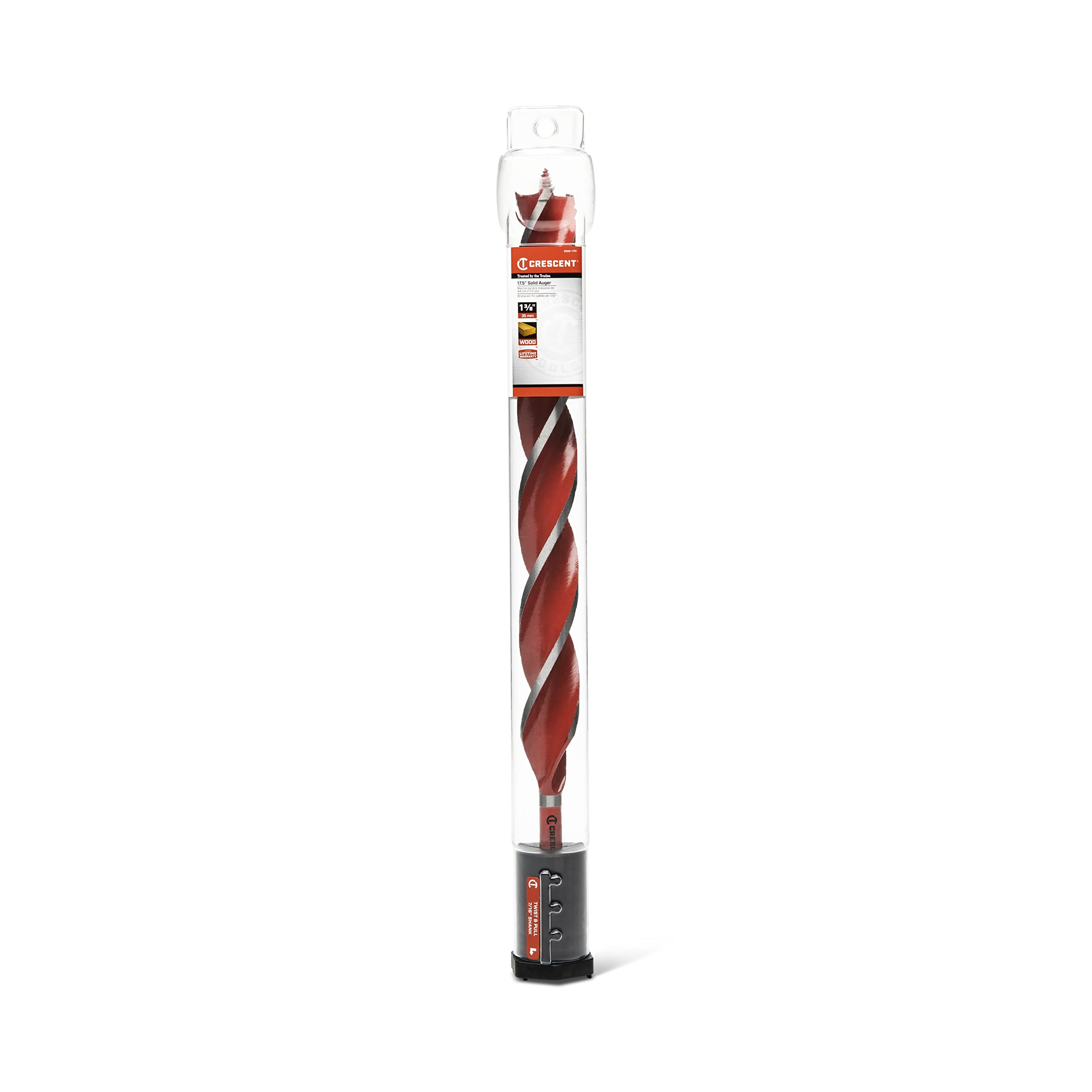 Solid Crescent Auger Drill Bit | 17" x 1-3/8" | CDAG-1751