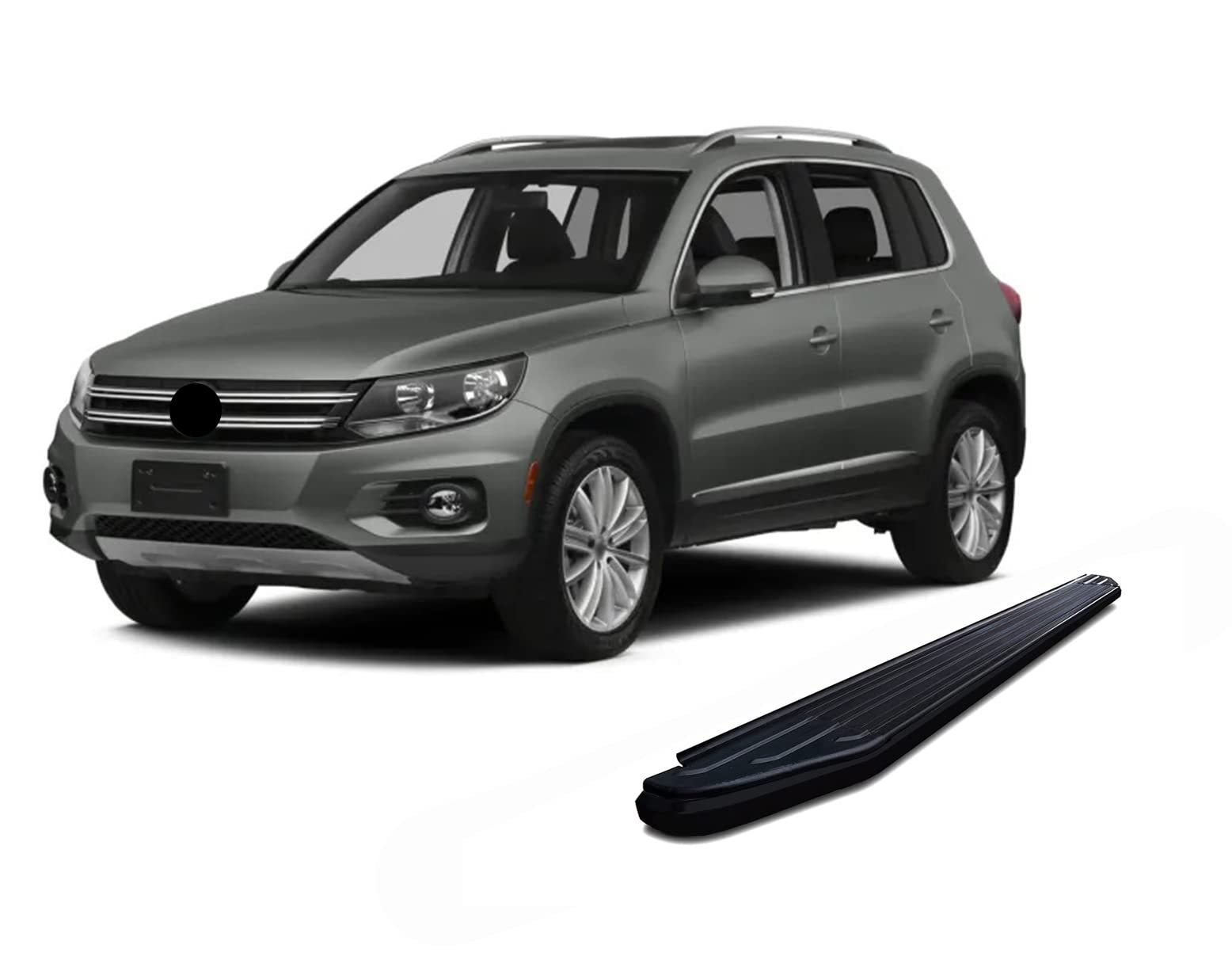 Peerless Black Horse Running Boards Compatible with 2011-2020 Volkswagen Tiguan-PR-W1069BK Black