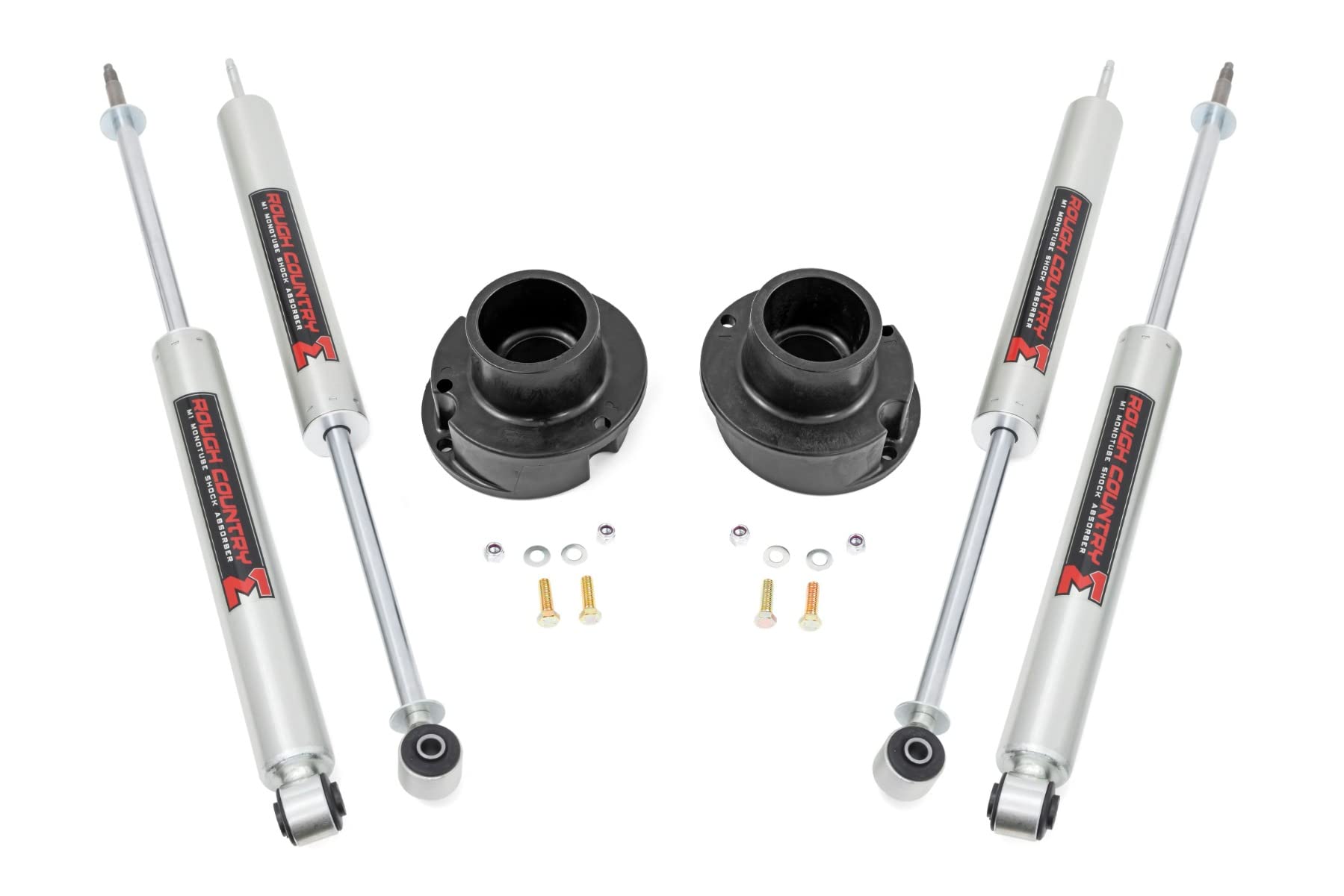 Rough Country 2.5 Inch Leveling Kit with M1 Monotube Shocks for 2500 Ram (2014-2024)/3500 (2013-2024) - RR Coil Spring