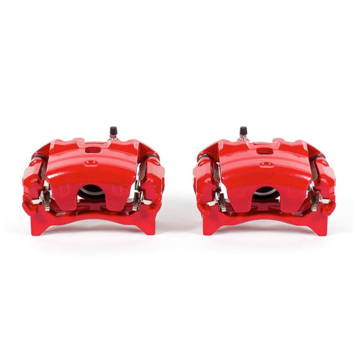 Power Stop S7102 Front Pair of High-Temp Red Powder Coated Calipers for Nissan Altima 2013-2022, Nissan Leaf 2013-2017 [Model Specific]