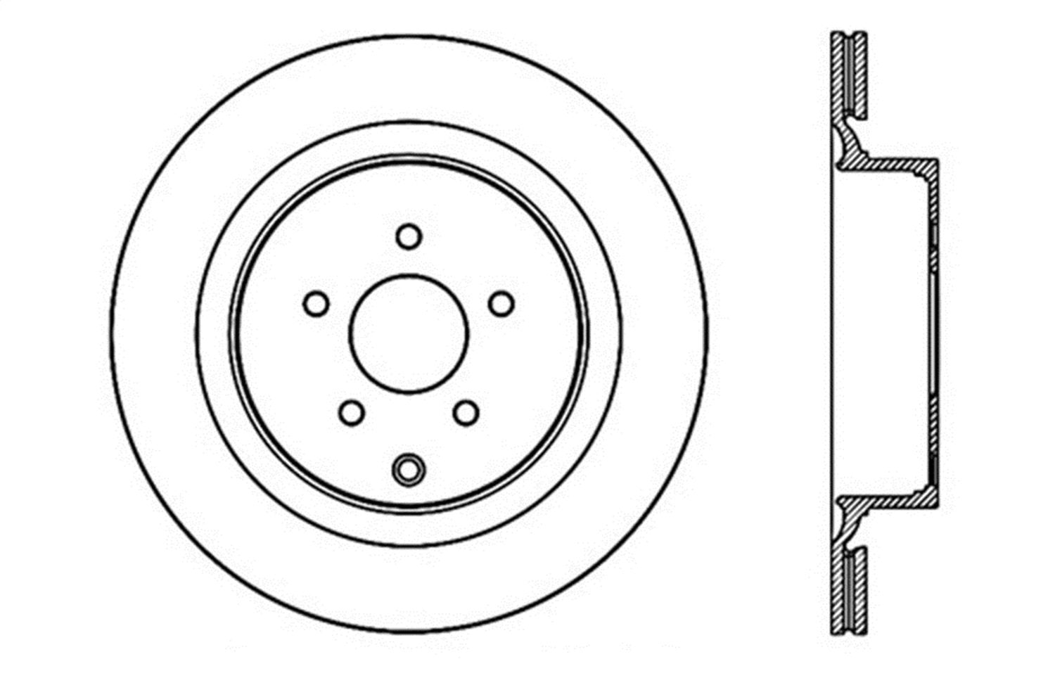 StopTech Sport 128.42105R Cross Drilled Brake Rotor (Rear Right), 1 Pack