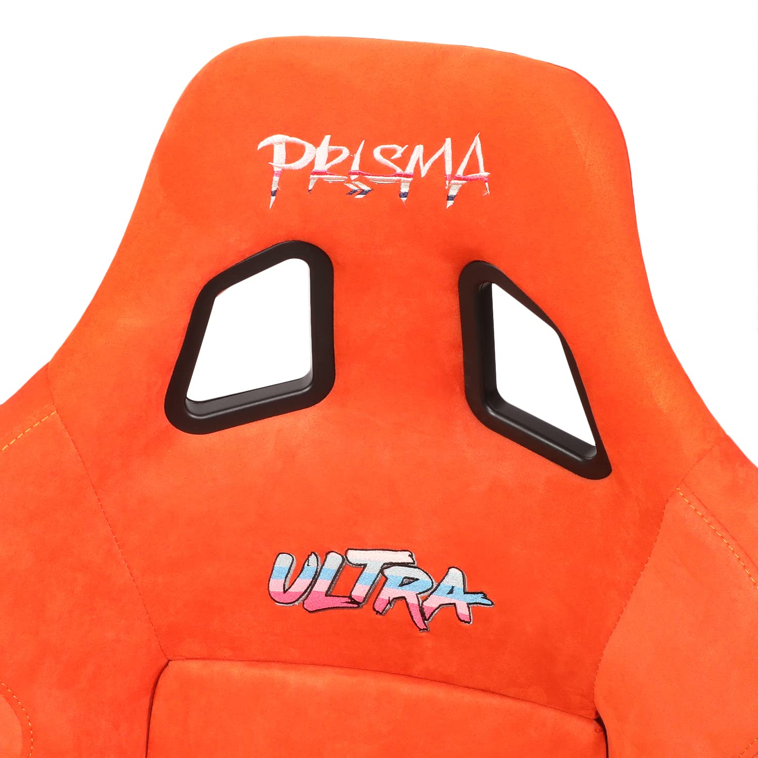 NRG Innovations Prisma NRG-FRP-302OR-ULTRA Fixed Back Bucket Racing Seat with Bottom Mount Bracket, Orange Color Seat/Gold Flake Back, 24" W X 36" H X 18" D