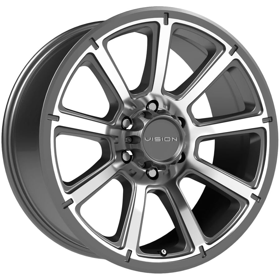 18x9 Vision 353 Turbine Gunmetal/Machined Wheel Rim 6x135 +18mm Inch 18