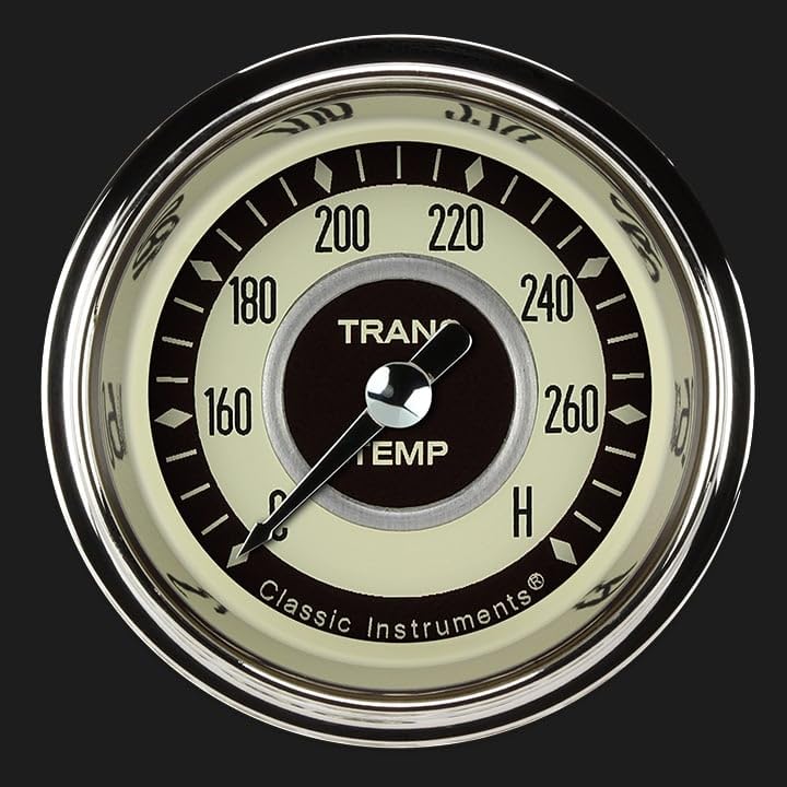 Nostalgia Classic Instruments 2-1/8" Transmission Temperature Gauge Full Sweep NT127SHC