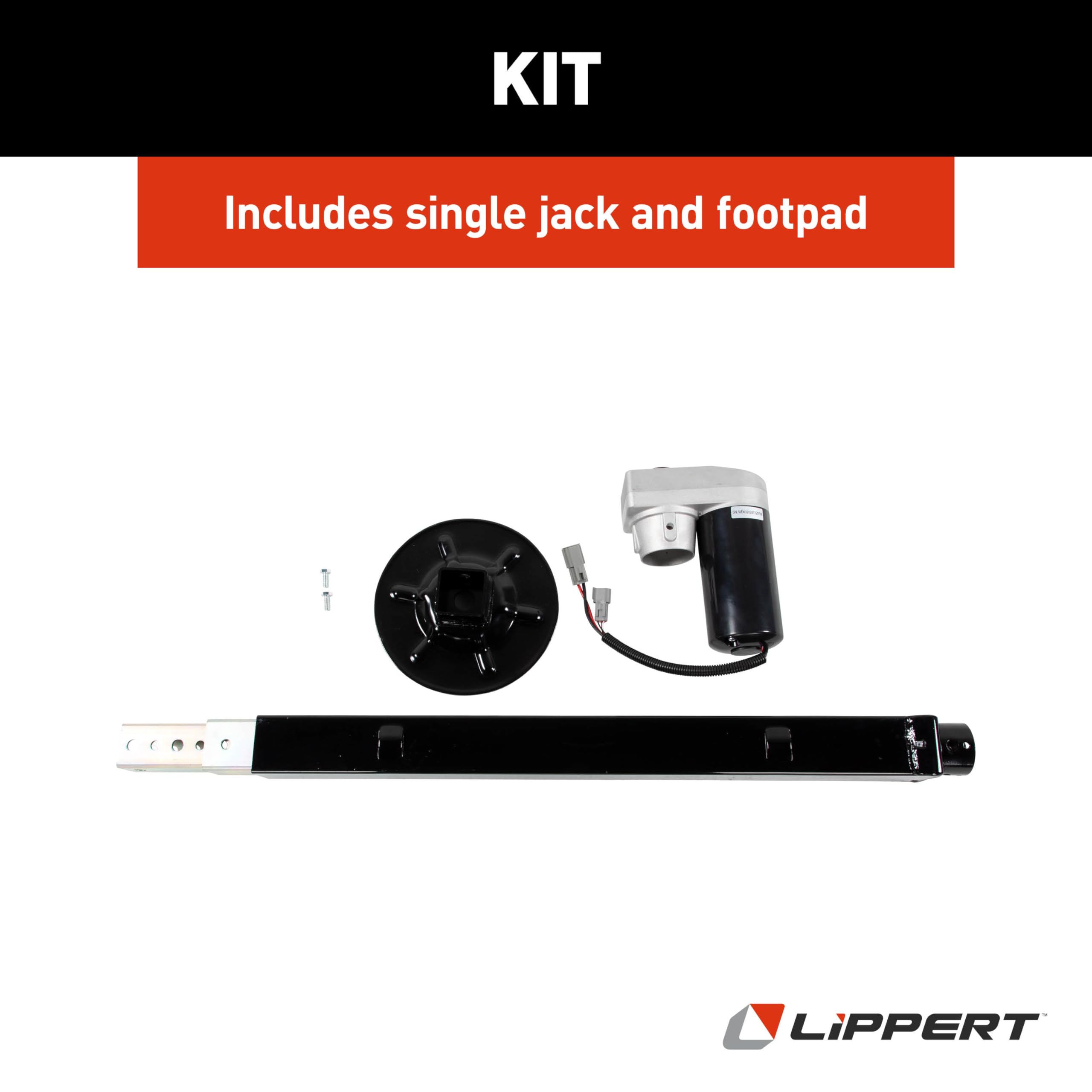 Lippert 5th Wheel Ground Control 3.0 Automatic RV Leveling System Front Hall Effect Jack for Right or Left Leg Replacement with 5,000-lb. Load Capacity - 305340