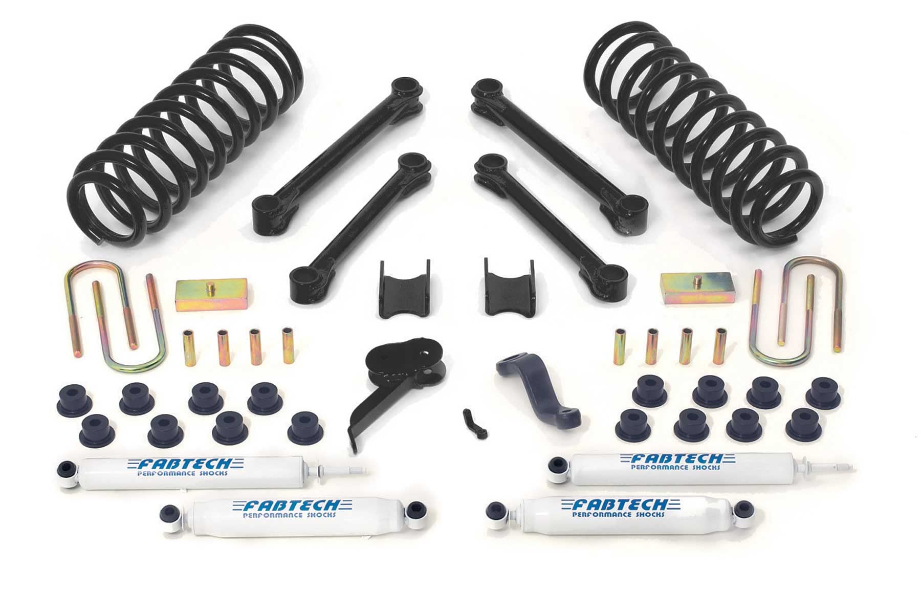 Fabtech Performance Lift System K3006 w/Shocks w/Performance Shocks 4.5 in. Lift
