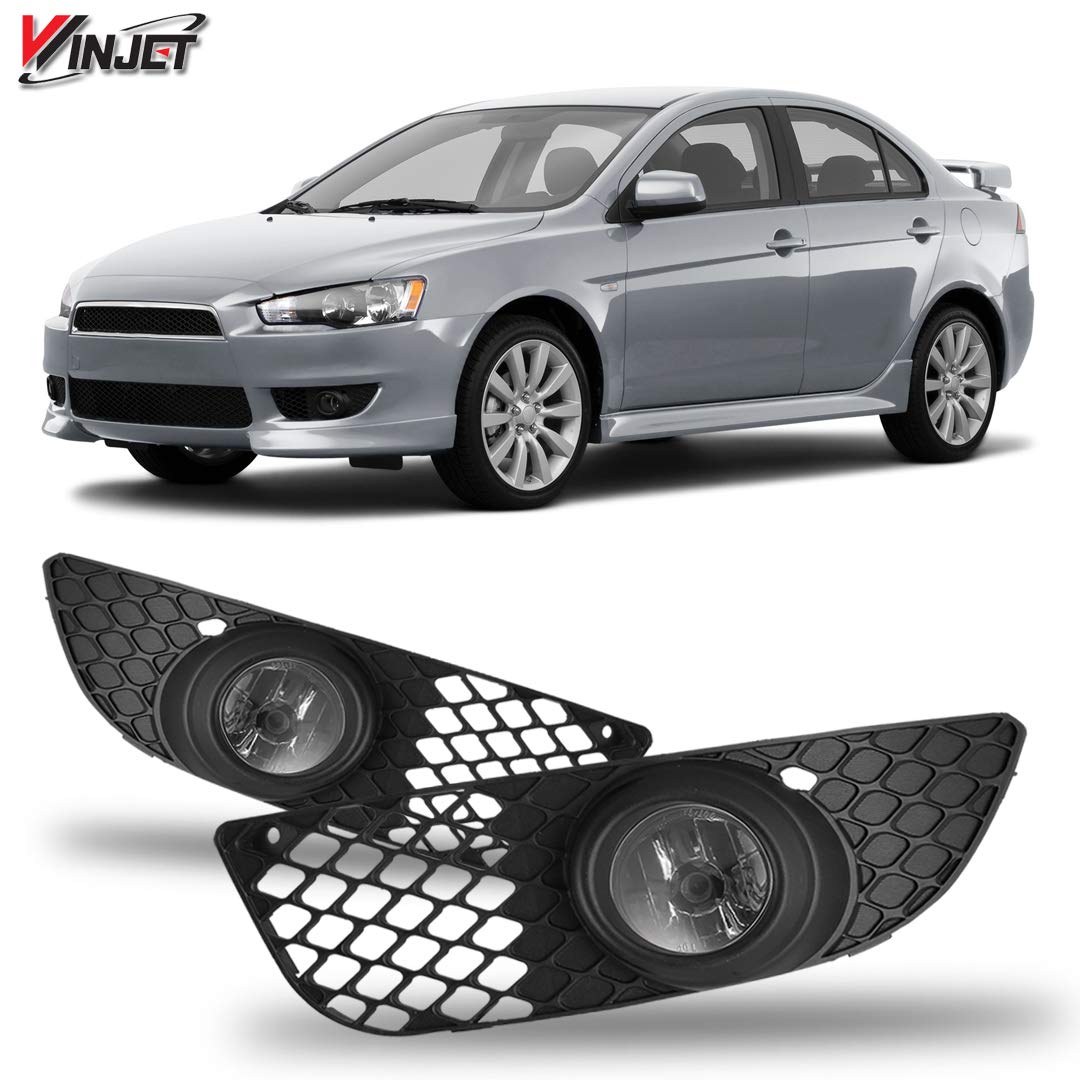 OEM Series Winjet for [2007-2014 Mitsubishi Lancer] Driving Fog Lights + Switch + Wiring Kit