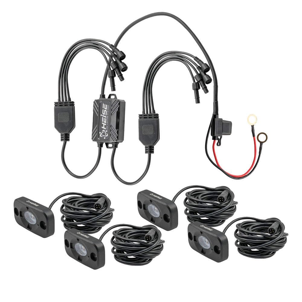 RGB Accent Lights Heise 4 Pack Kit – Black Housing (HE-4TLRGBK)