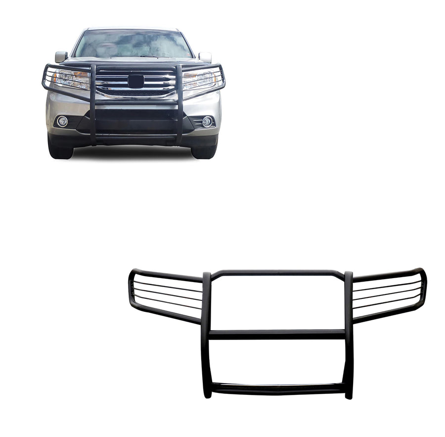 Grille Brush Black Horse Bumper Guard Modular Compatible with 2009-2015 Honda Pilot-17H151400MA