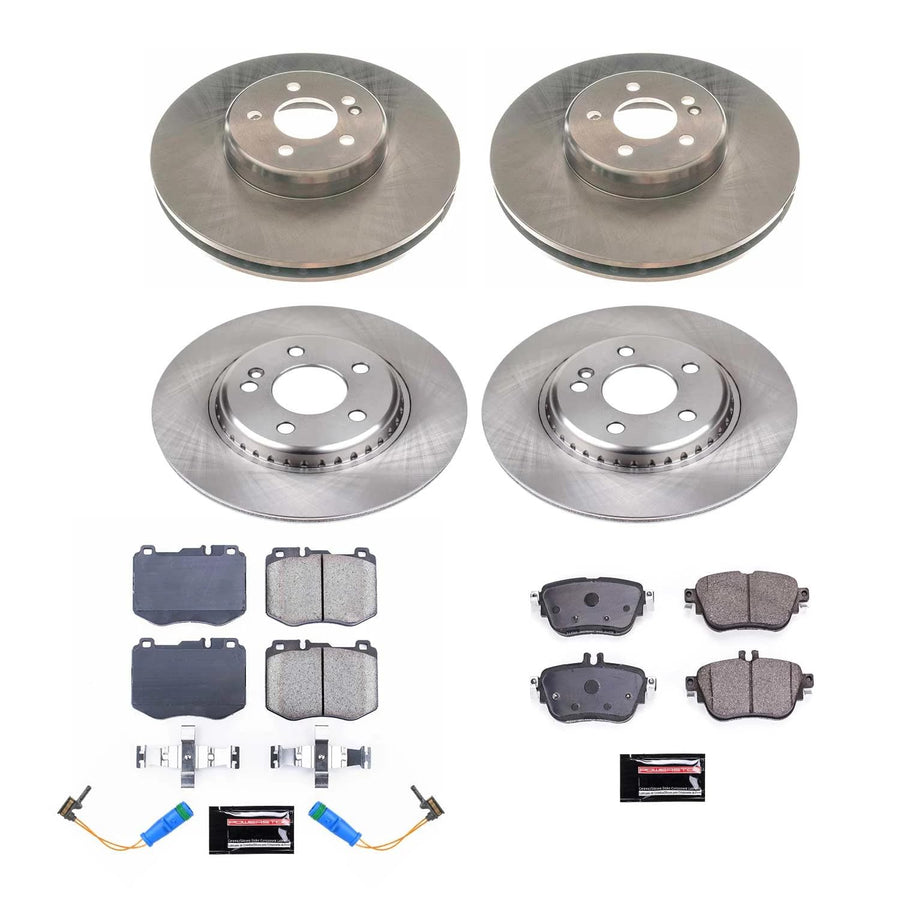 Power Stop KOE8072 Brake Kit-OE Front and Rear Brake Rotors & Ceramic Brake Pads For Mercedes-Benz E300 2017 [Model Specific]
