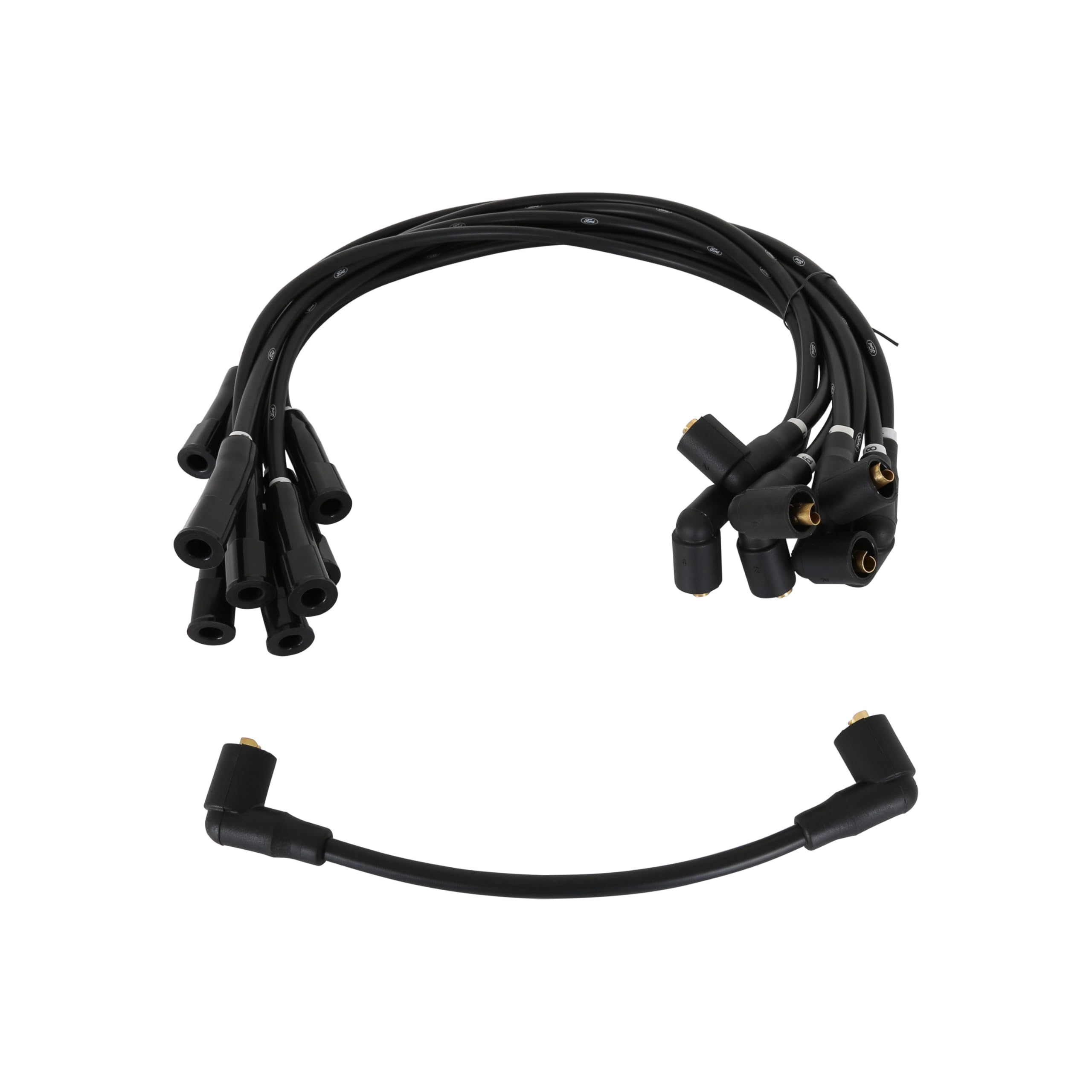 8MM Scott Drake Black Spark Plug Wires C7OZ-12259-BK8 390/428