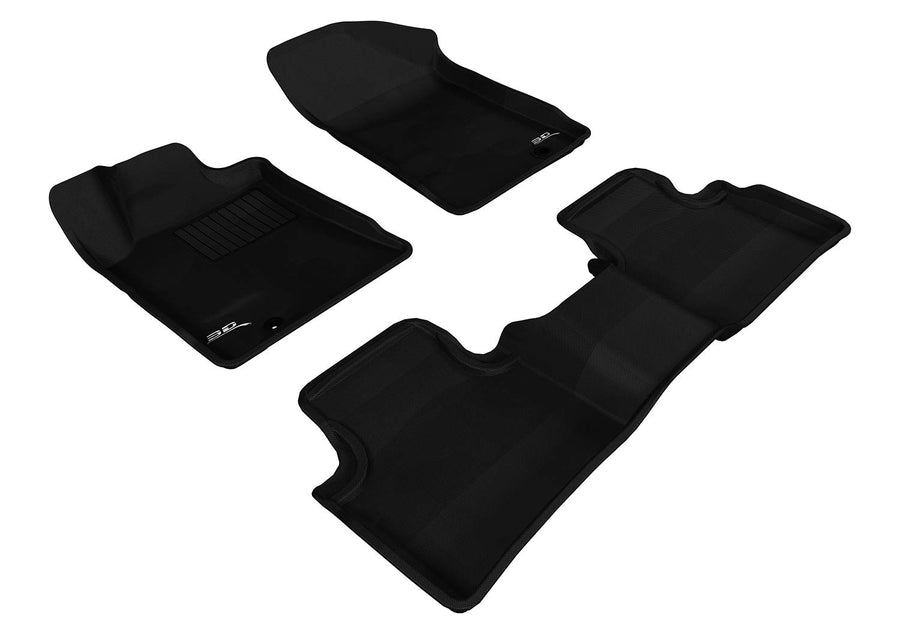 Complete Set 3D MAXpider L1NS03001509 Custom Fit All-Weather Floor Mat for Select Nissan Maxima Models - Kagu Rubber (Black)