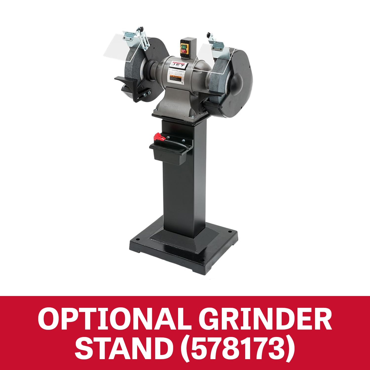 JET 12-Inch Bench Grinder Industrial, 1800 RPM, 2 HP, 1Ph 230V (IBG-12)