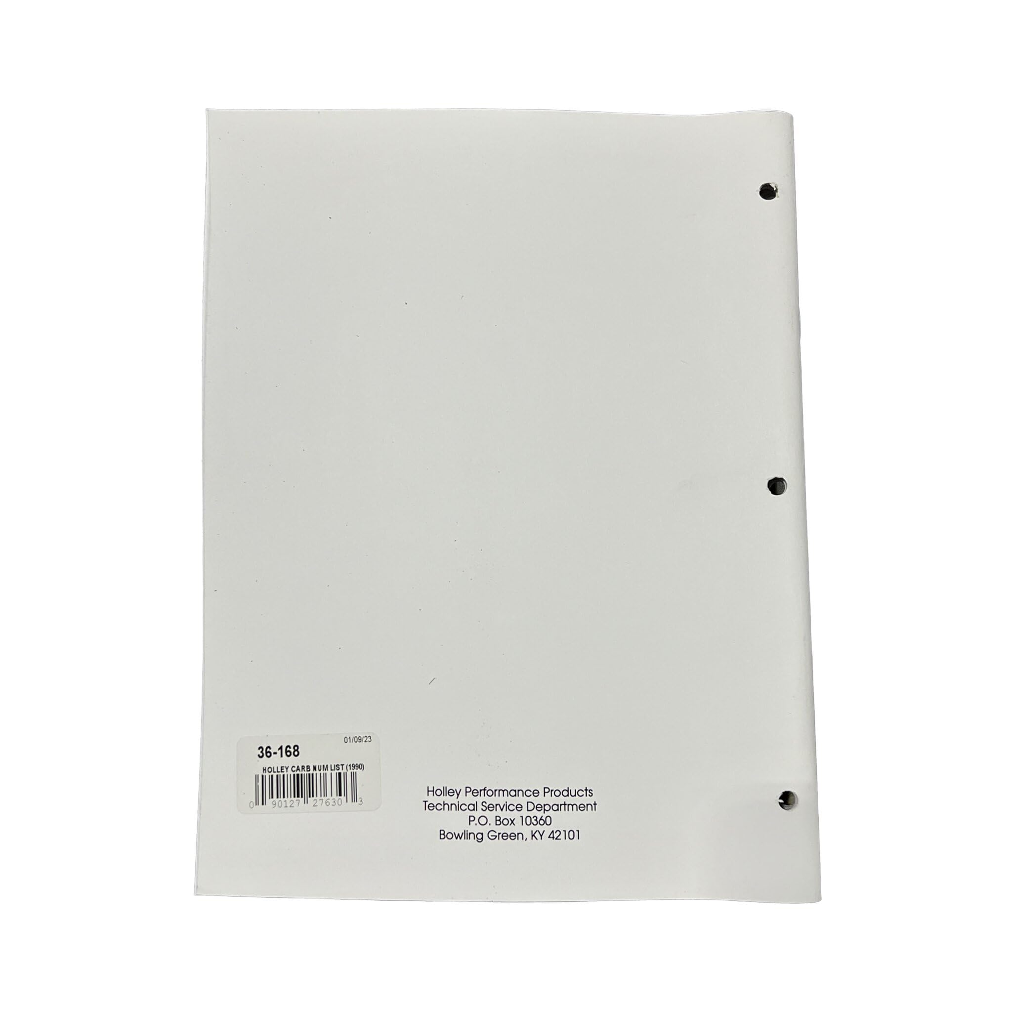 36-168 Holley Carburetors Number Listing Handbook