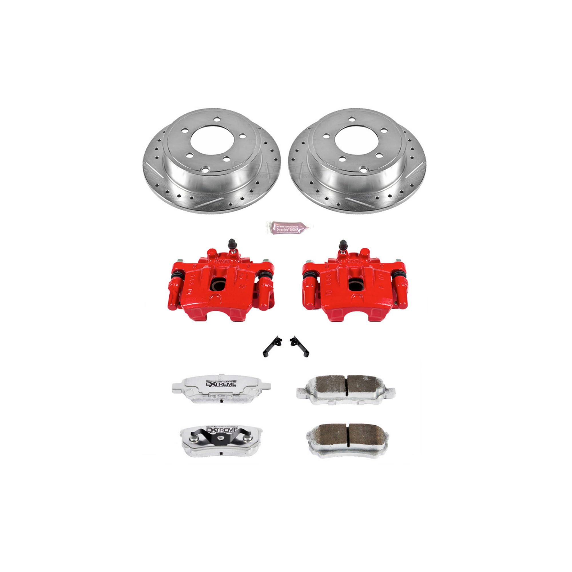 Power Stop KC3033-26 Z26 Street Warrior Rear Brake Kit For 200, Sebring, Avenger, Caliber, Compass, Patriot, Lancer [Model Specific]