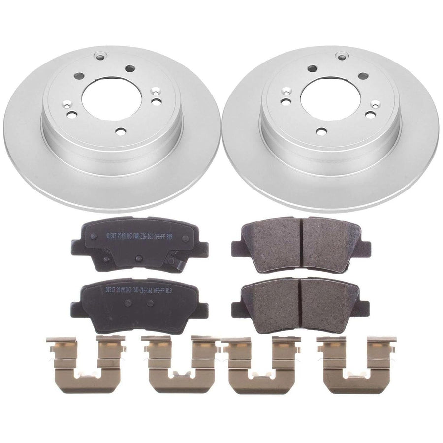 Power Stop Coated Brake Rotor & Ceramic Brake Pads CRK5380- rear