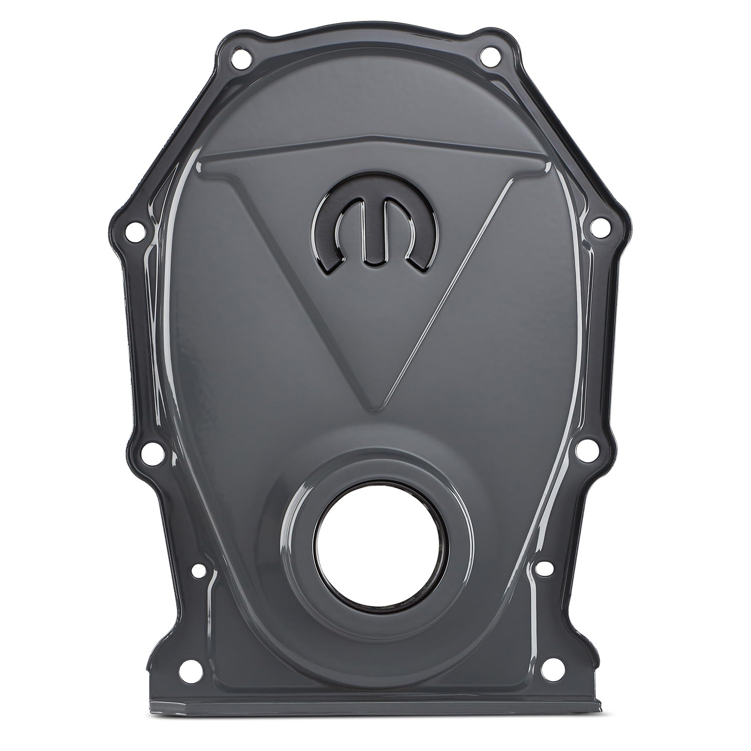 Proform 1-Piece Timing Cover, Seal/Tab Included, Steel, Gray Paint