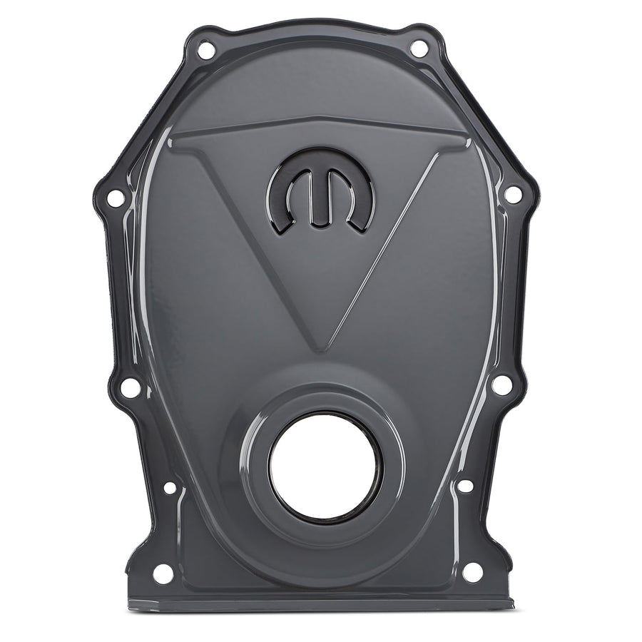 Proform 1-Piece Timing Cover, Seal/Tab Included, Steel, Gray Paint