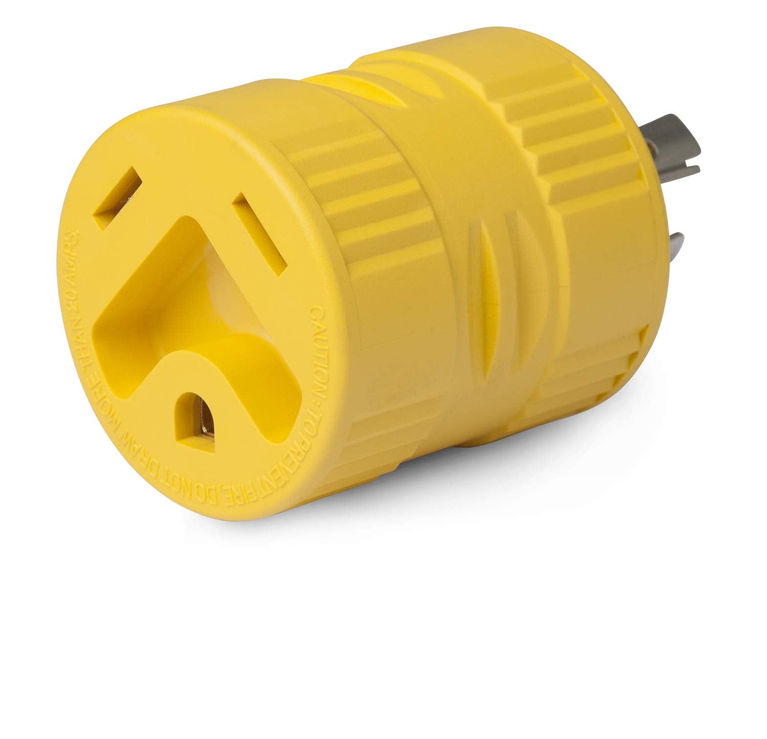 128A Generator Adapter by ParkPower, 30A/125V Connector and 20A 125/250V Locking 4-Prong Male Plug
