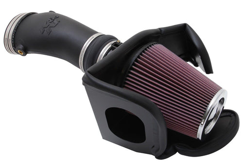 Cold Air Intake System K&N: High-Flow Air-Filter, Increase Performance & Horsepower: Compatible with 2010-2012 FORD Mustang Shelby GT500, 57-2579