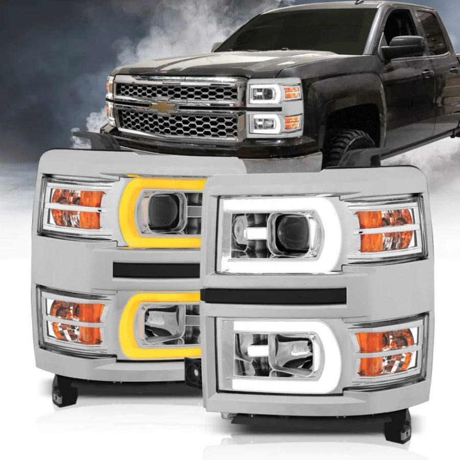 111413 Anzo, Usa Projector Headlamps Fits Chevrolet Silverado 1500