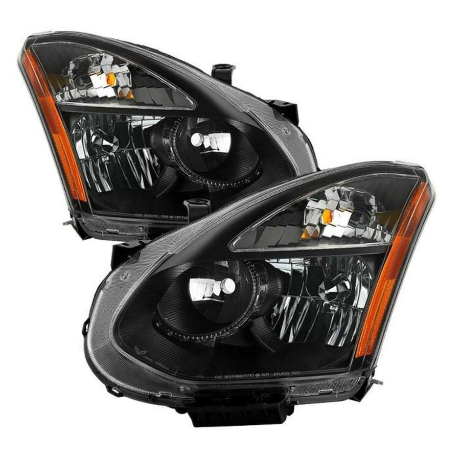 Headlight Xtune HD-JH-NROG08-AM-BK (Nissan Rogue 08-14 Halogen Model Only (Don't Fit HID models) OEM Style s-Black)
