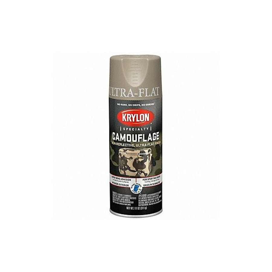 Krylon Camouflage Spray Paint K04291000, Ultra Flat, Khaki, 11 oz., Camouflage Khaki