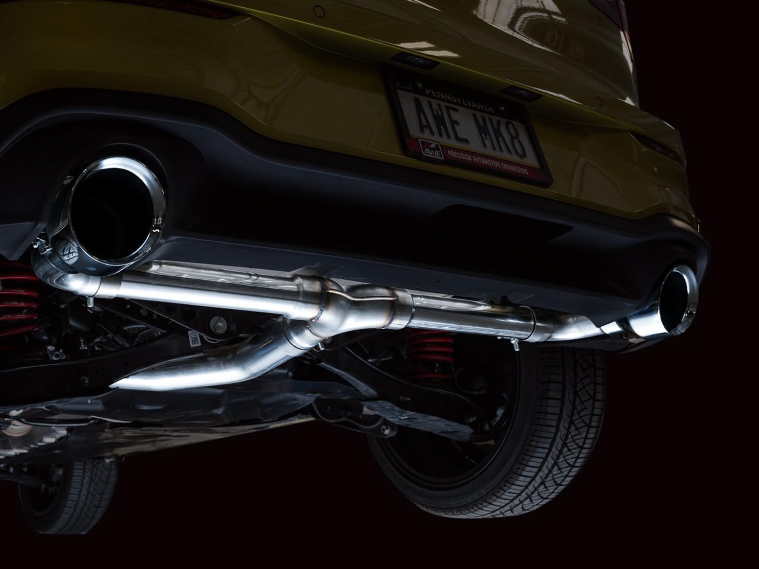 AWE 2022 MK8 VW GTI Track Edition Exhaust - Chrome Silver Tips
