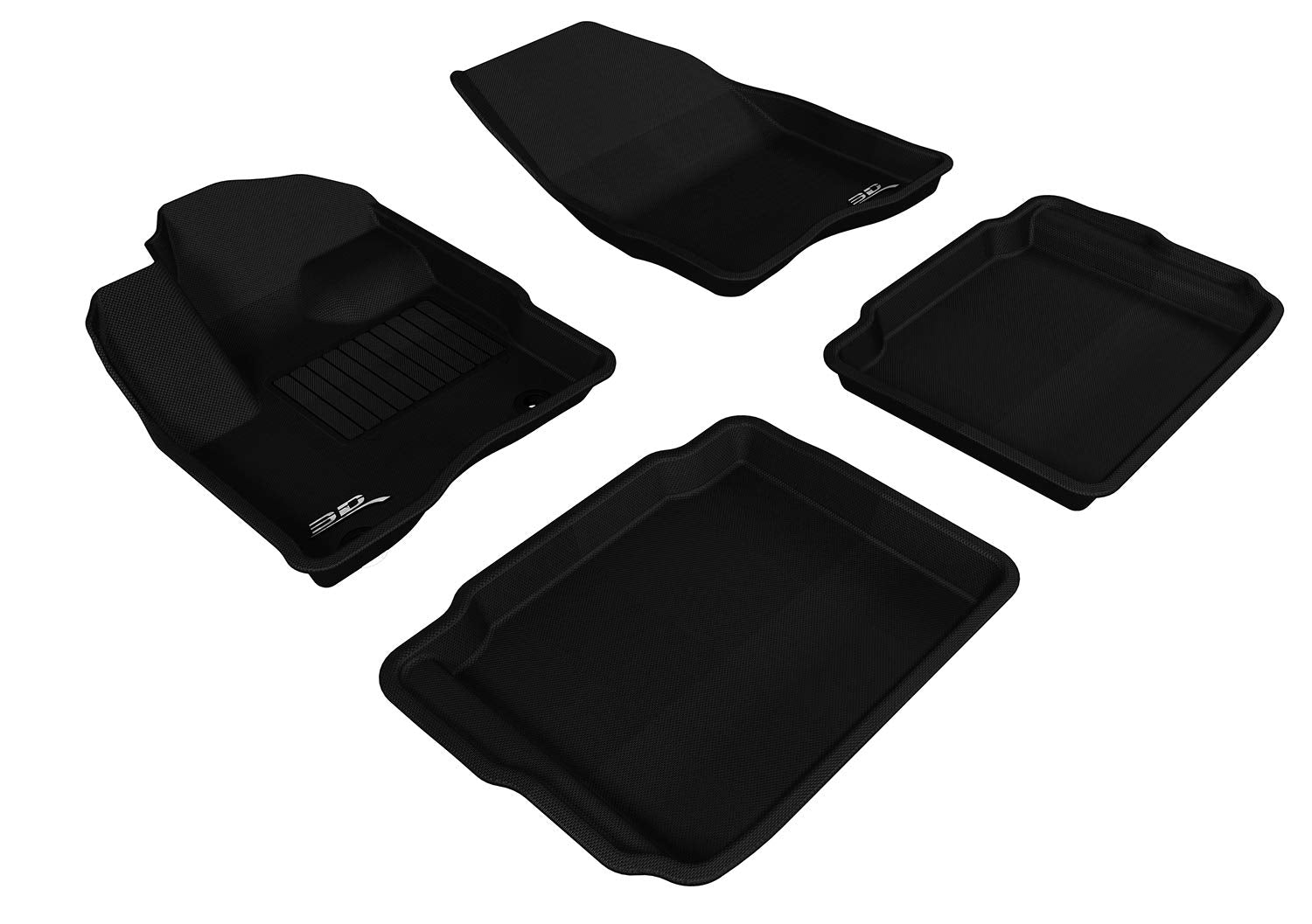 Kagu Floor Mat 3D MAXpider Custom Fit (Black) Compatible with Ford Taurus 2010-2019 - R1 R2