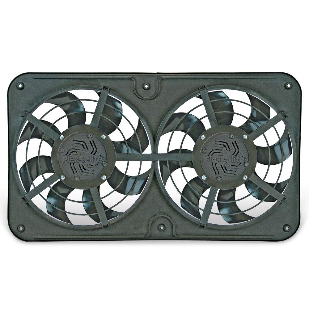 Flex-a-lite 12" Dual Reversible Fan, Black X-treme S-blade