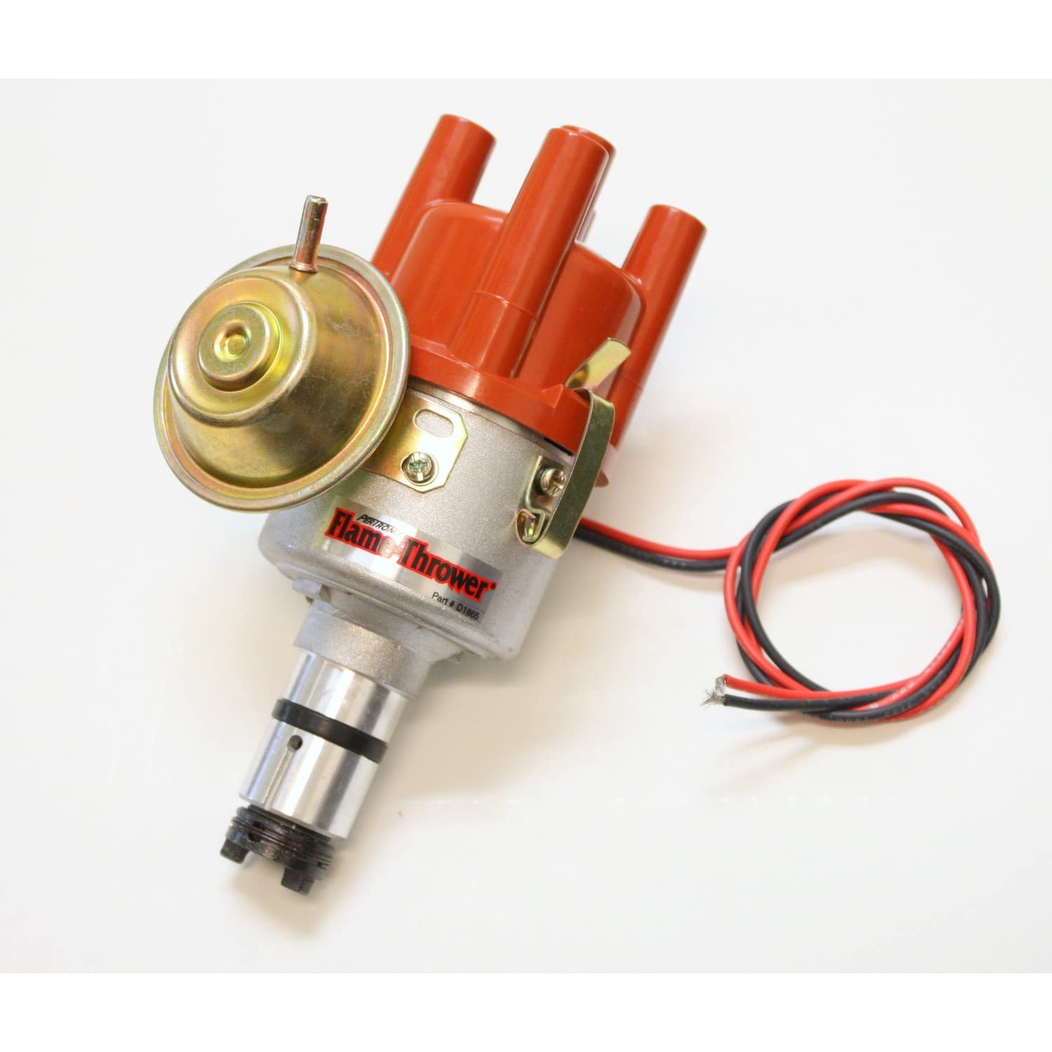 PerTronix Flame-Thrower D186504 Plug and Play Electronic Ignition Distributor with Ignitor Technology, Compatible with VW Type 1 Engines, Vacuum Advance Cast