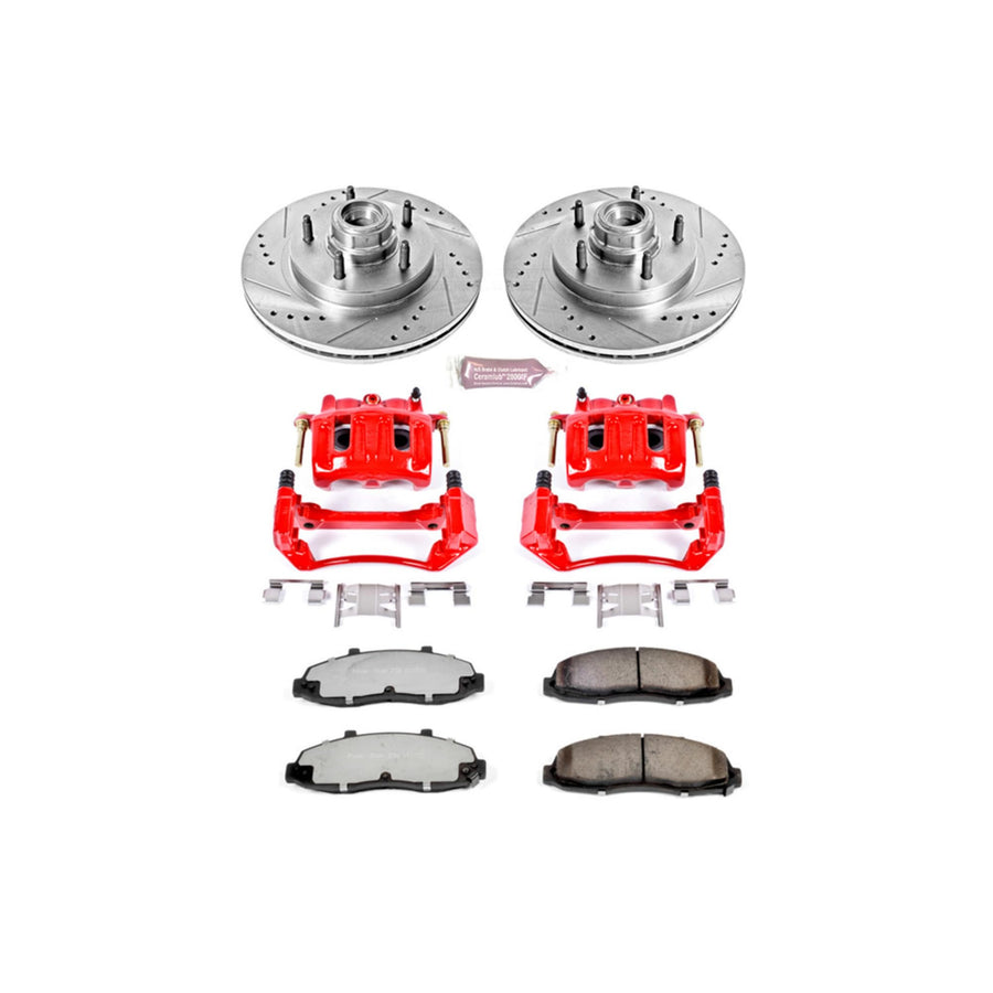Power Stop Front KC1865-36 Z36 Truck and Tow Brake Kit with Calipers For Ford F-150 1997-2000 [Model Specific]