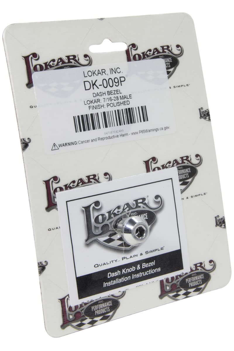 Lokar DK-009P Performance Products Dash Bezel - Lokar - 7/16-28 Male - Polished
