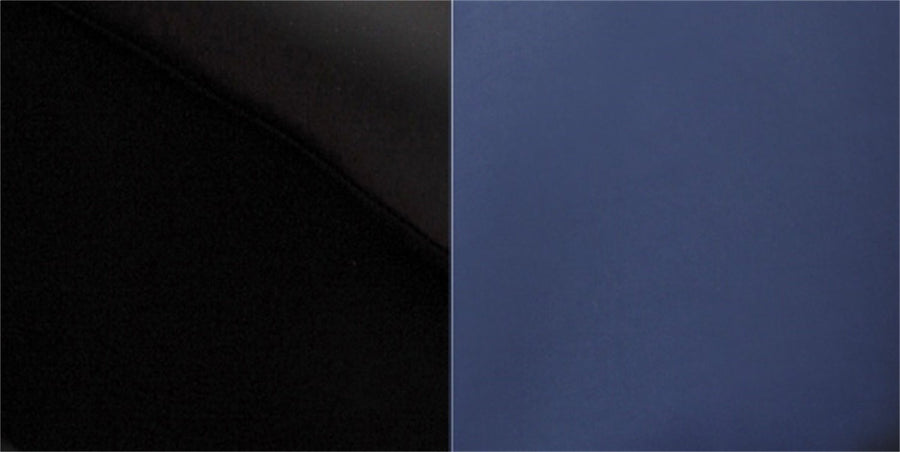 Fia LeatherLite SL62-97BLUE Custom Seat Cover; Leatherette; Blue/Black; Rear; Split Seat 60/40; Adjustable Headrests;