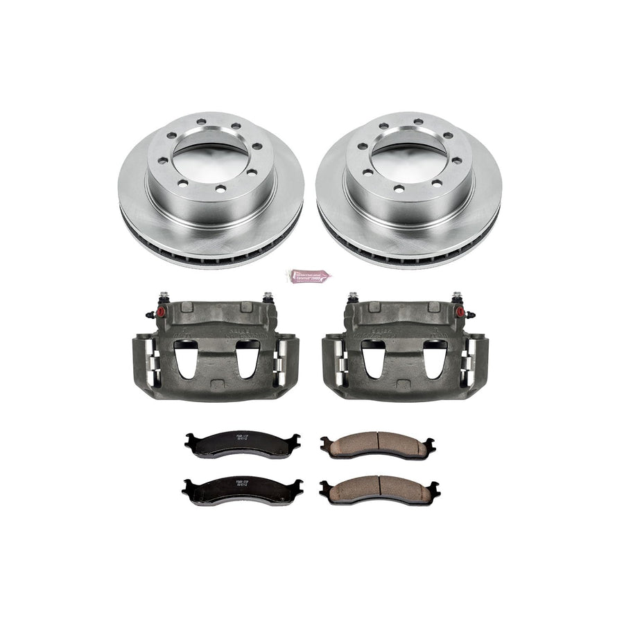 Power Stop KCOE5089 Replacement Front Stock Brake Kit with Calipers For Ford F-250 F-350 Pickup