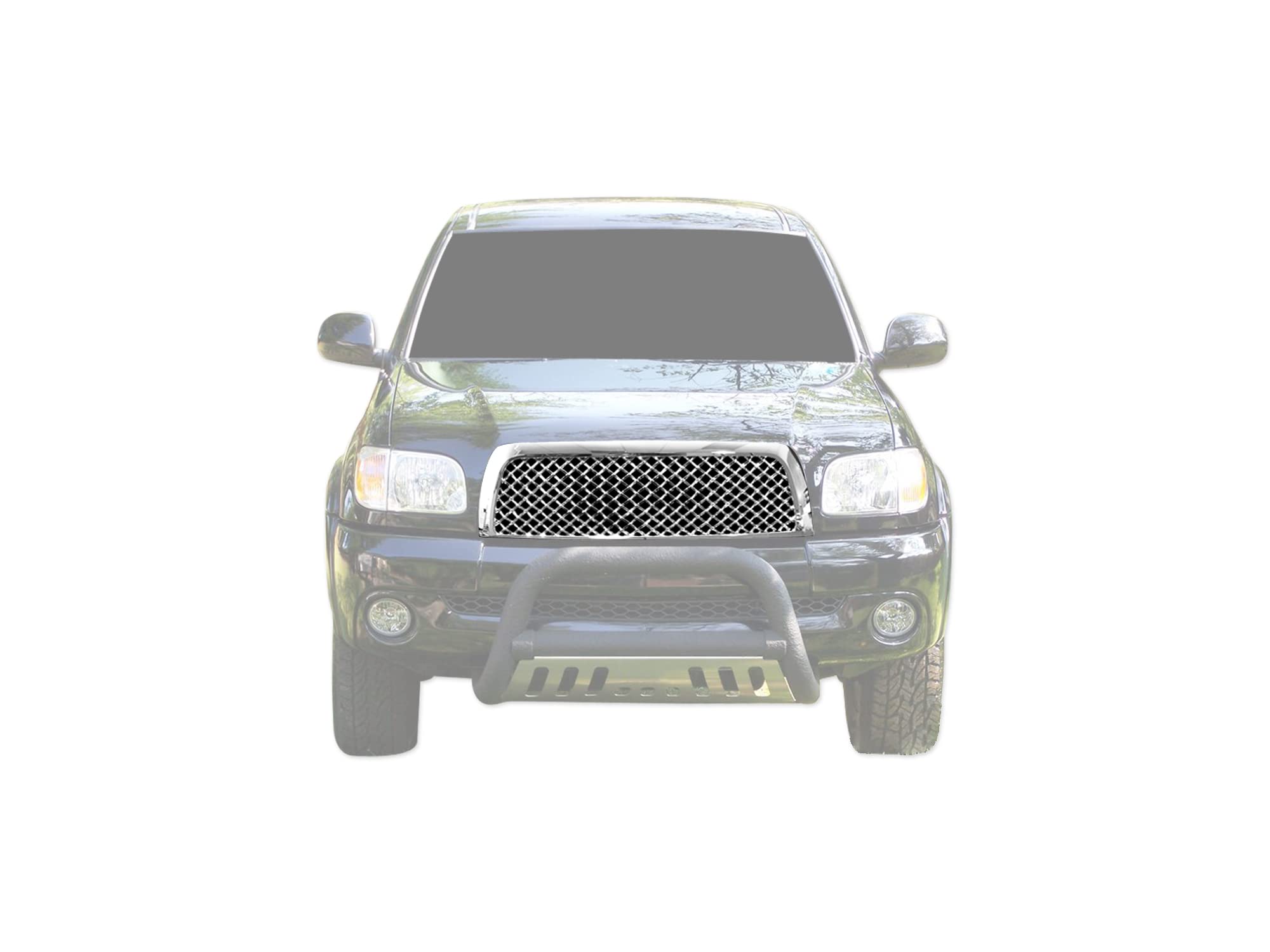 7150324 Armordillo USA Mesh Front Hood Bumper Grille - Polished Fits 2007-2009 Toyota Tundra