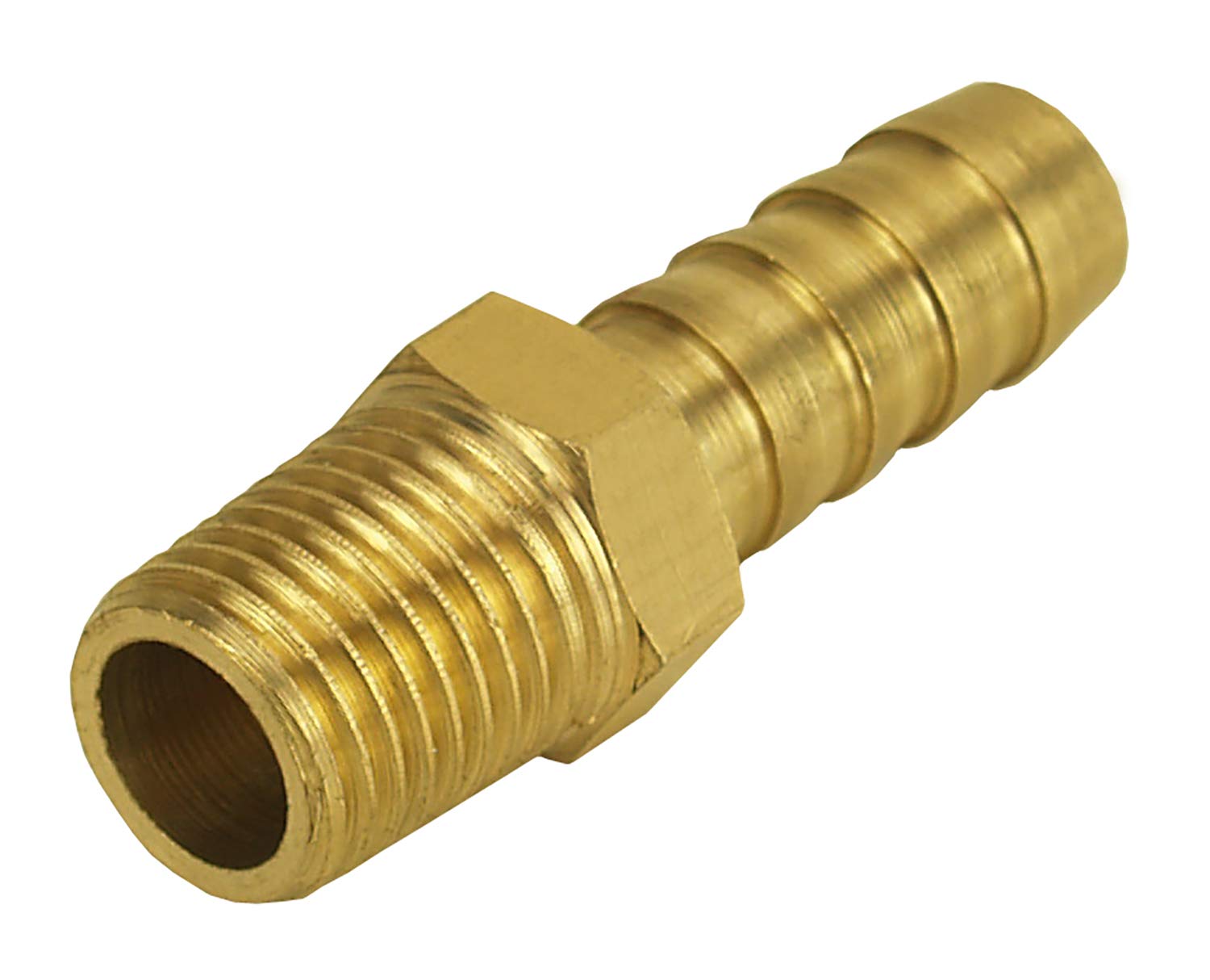 Derale 1/4" NPT Male x 3/8" Straight Hose Barb Fitting 98100