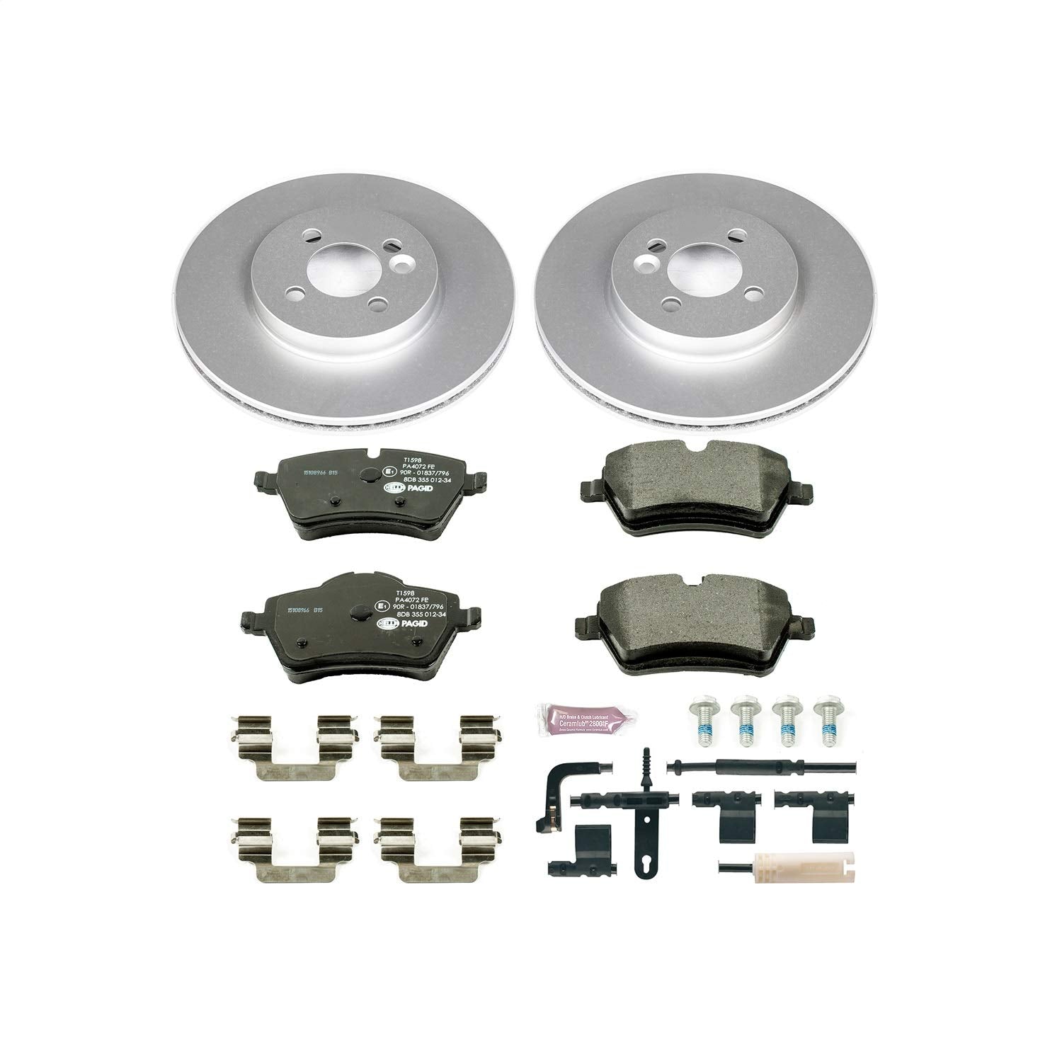 Power Stop ESK6068 Euro-Stop Front Brake Kit For Mini Cooper Mini Cooper 2007-2010 [Model Specific]