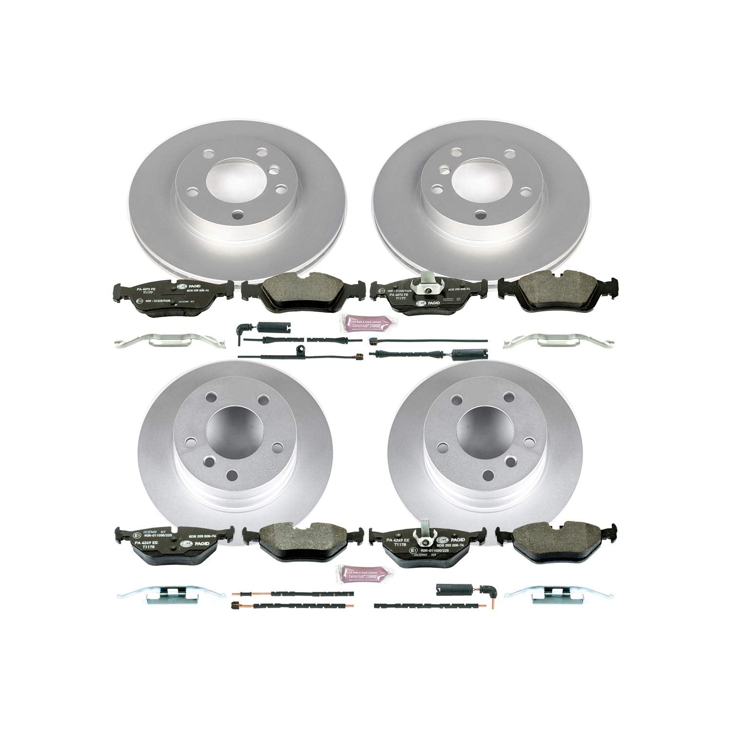 Power Stop ESK4371 Euro-Stop Brake Kit Front & Rear For BMW Z4 2003-2005 [Model Specific]