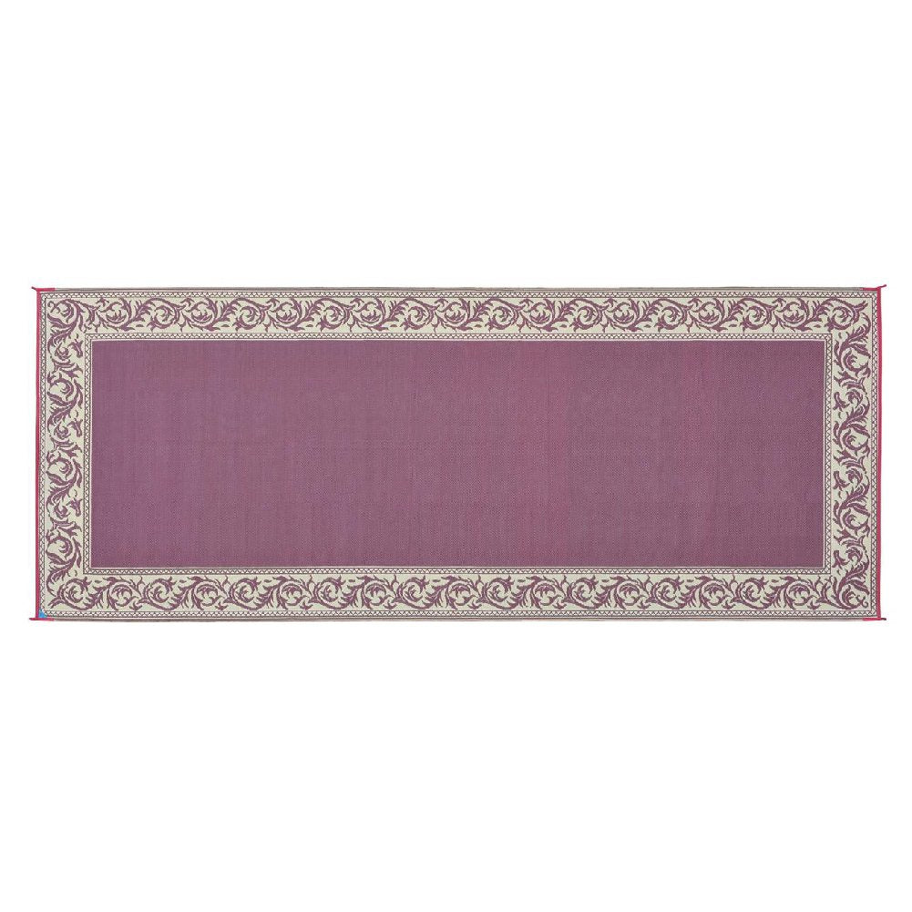 Ming's Mark RC5 Stylish Camping Reversible Classical Patio Mat - 8' x 20', Burgundy/Beige Stylish Camping