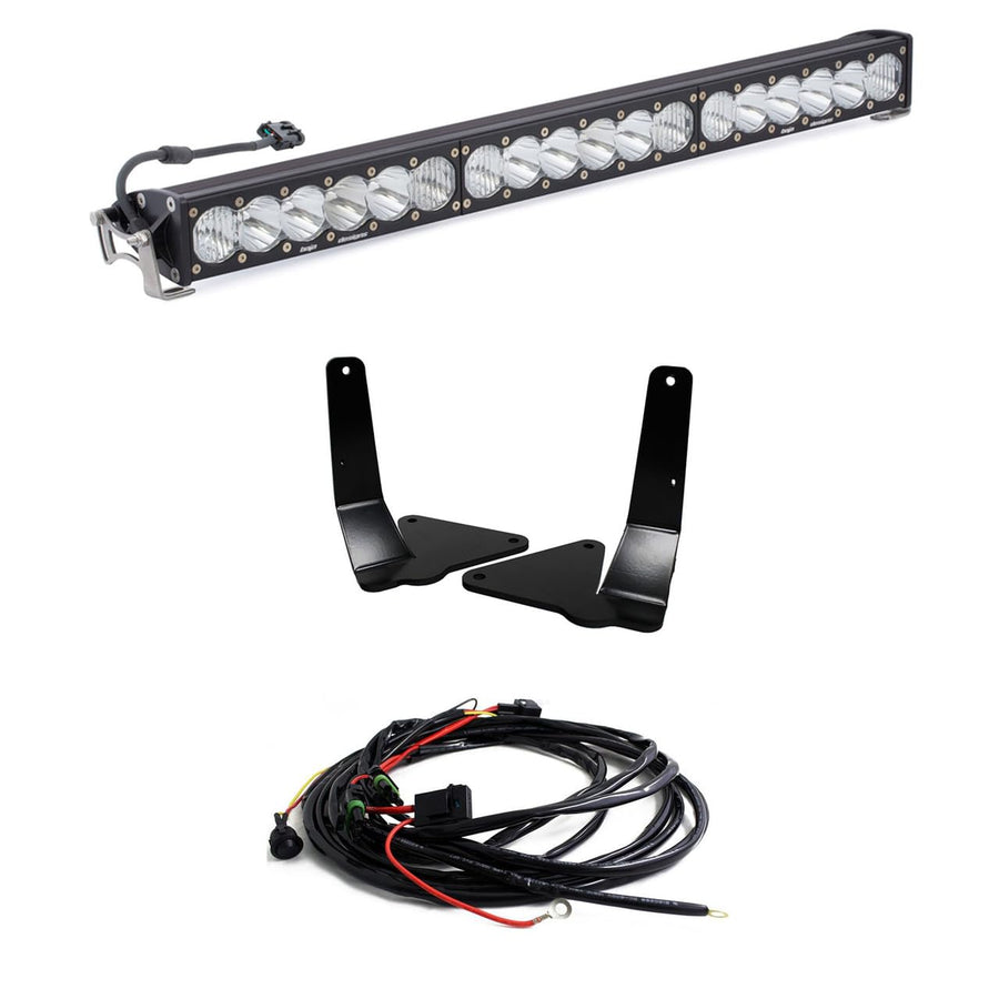 30-Inch Baja Designs OnX6+ LED Bar Lower Grille Light Kit for Colorado/Canyon 2015-18 Truck (Driving/Combo; Clear Lens)