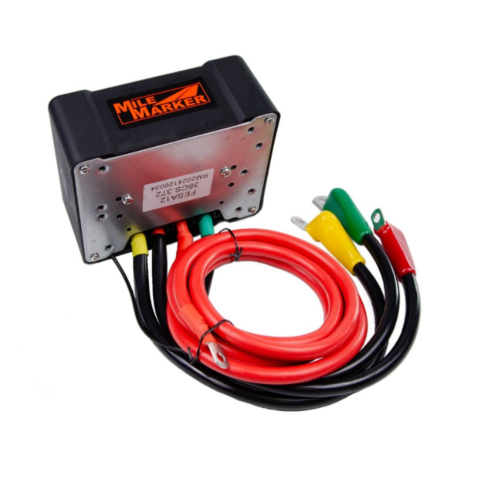 SEC15 Mile Marker 76-53260W Winch - 15000 lb. Pull Strength - Synthetic Rope & Hawse Fairlead - Built for Tough Terrains - Waterproof - Handheld Remote Controller Included - Withstands Rigorous Use